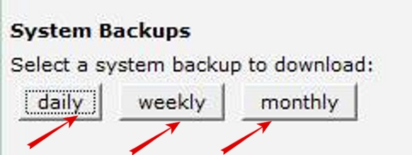 Download backups