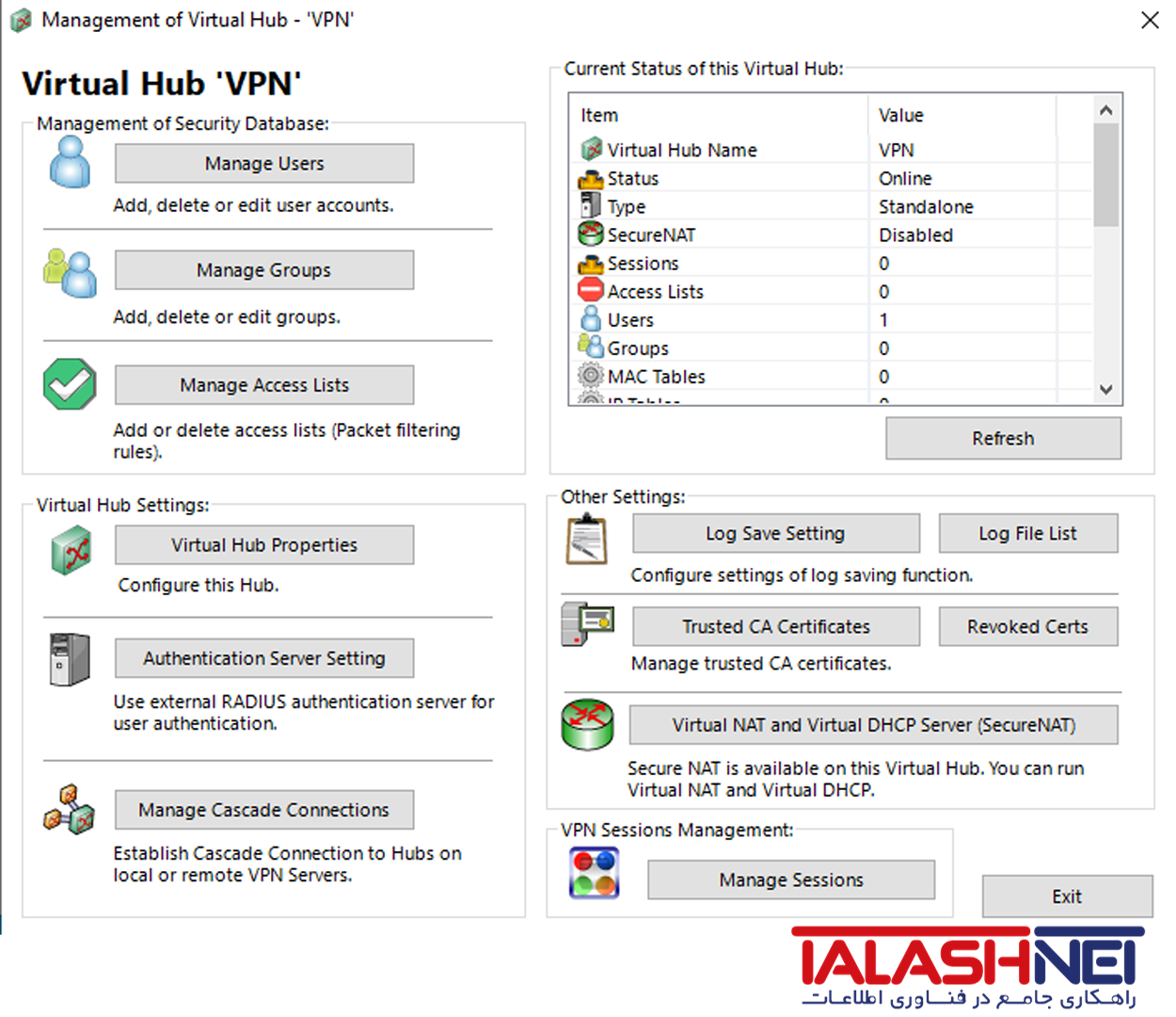 manage vpn server2